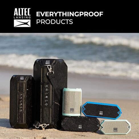 Altec Lansing - HydraMotion Wireless Bluetooth Speaker with 360 Degree Sound, Portable IP67 Waterproof for Outdoors, Shockproof, Snowproof, Everything Proof, 12 Hour Playtime (Black) in Kuwait