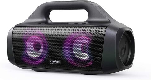Anker Soundcore Select Pro ، مكبر صوت Bluetooth في الهواء الطلق مع تقنية Bassup ، IPX7 مقاوم للماء ، وقت تشغيل 16 ساعة ، تطبيق ، مصابيح LED ، مقبض مدمج ، مكبر صوت بلوتوث محمول للهواء الطلق ، التخييم in Kuwait