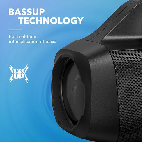 Anker Soundcore Select Pro ، مكبر صوت Bluetooth في الهواء الطلق مع تقنية Bassup ، IPX7 مقاوم للماء ، وقت تشغيل 16 ساعة ، تطبيق ، مصابيح LED ، مقبض مدمج ، مكبر صوت بلوتوث محمول للهواء الطلق ، التخييم in Kuwait