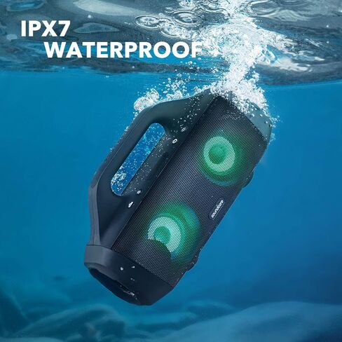 Anker Soundcore Select Pro ، مكبر صوت Bluetooth في الهواء الطلق مع تقنية Bassup ، IPX7 مقاوم للماء ، وقت تشغيل 16 ساعة ، تطبيق ، مصابيح LED ، مقبض مدمج ، مكبر صوت بلوتوث محمول للهواء الطلق ، التخييم in Kuwait