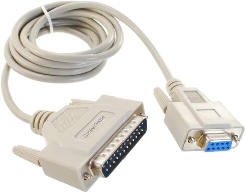 CABLESONLINE 6FT. أنثى DB9 إلى DB25 ذكر 9 موصلات مسلسل RS232 كابل مباشرة ، S-4106 in Kuwait