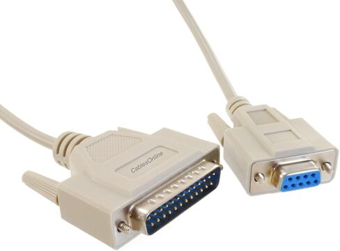 CABLESONLINE 6FT. أنثى DB9 إلى DB25 ذكر 9 موصلات مسلسل RS232 كابل مباشرة ، S-4106 in Kuwait
