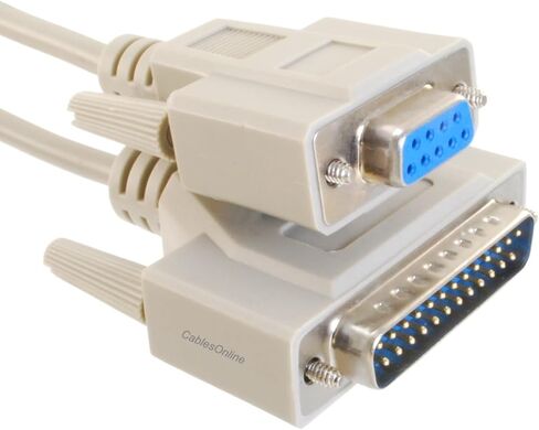 CABLESONLINE 6FT. أنثى DB9 إلى DB25 ذكر 9 موصلات مسلسل RS232 كابل مباشرة ، S-4106 in Kuwait