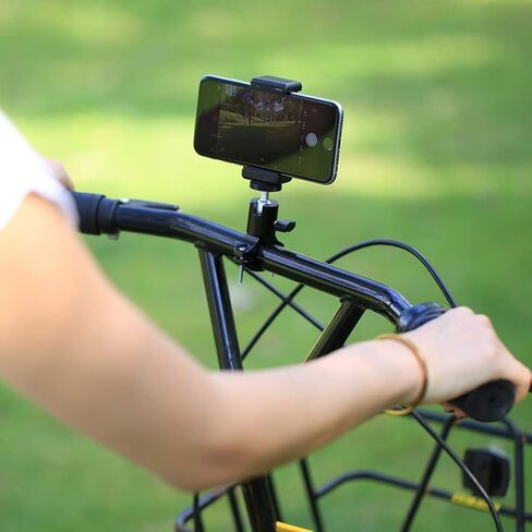 PULUZ Bike Camera Handlebar Mount for Gopro Hero 12/11/10/9/8/7/6 Bike Motorcycle Mount Clip, 360 Degree Rotation Aluminum Bicycle Bracket for DJI OSMO Action&Xiaoyi Camera in Kuwait
