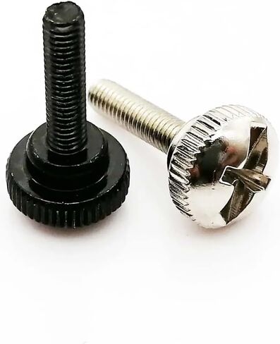 عام 10pcs M3x4.5/6/8/10/12 مم من الفولاذ الكربون الفولاذ الكربون محاسبي محاسوب الكمبيوتر غطاء محكم الكمبيوتر يدوي تشديد الإبهام المسمار الترباس DIY (الفضة ، M3x8mm) in Kuwait