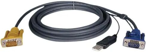 Tripp Lite P776-006 6ft 2-in-1 USB KVM Switch Kit ، VGA HD15 + USB a ذكر/ذكر ، مزدوج ، أسود ، ROHS ، لسلسلة KVMs B020/B022 ، حزمة Cloud Care مسبقًا مسبقًا (حزمة واحدة) in Saudi Arabia