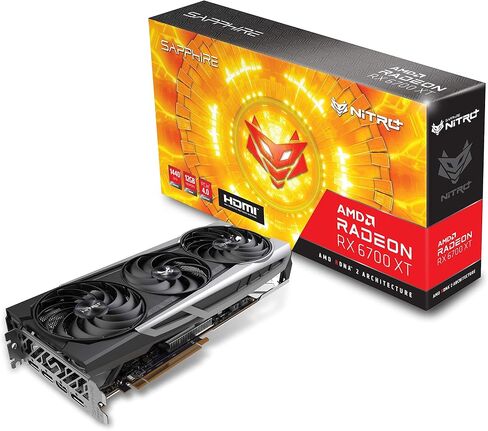 تقنية Sapphire Nitro+ AMD Radeon RX 6700 XT Gaming Graphics مع 12 جيجابايت GDDR6 ، AMD RDNA 2 (11306-01-20G) (متجدد) in Kuwait