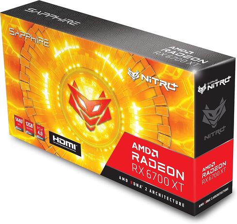 تقنية Sapphire Nitro+ AMD Radeon RX 6700 XT Gaming Graphics مع 12 جيجابايت GDDR6 ، AMD RDNA 2 (11306-01-20G) (متجدد) in Kuwait