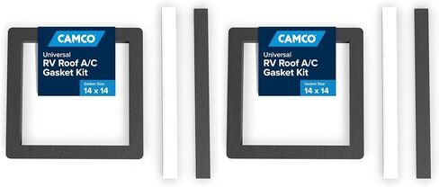 Camco 14-Inch x 14-Inch Universal Camper Roof A/C Gasket Kit | Features a Waterproof Compression Seal, Self-Adhesive Picture Frame Gasket, and Self-Adhesive Leveling Pads (25071) in Saudi Arabia