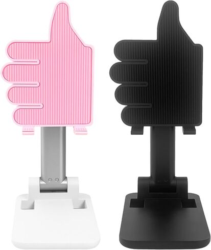 الإبهام لأعلى قابلة للطي للهاتف الخلوي للمكتب ، حامل الهاتف المضاد للزلزال قابل للتعديل متوافق مع جميع الهواتف المحمولة ، ملحقات سطح المكتب الإبداعية اللطيفة للمكتب/الصفحة الرئيسية ، 2 حزمة أسود & وردي in Kuwait