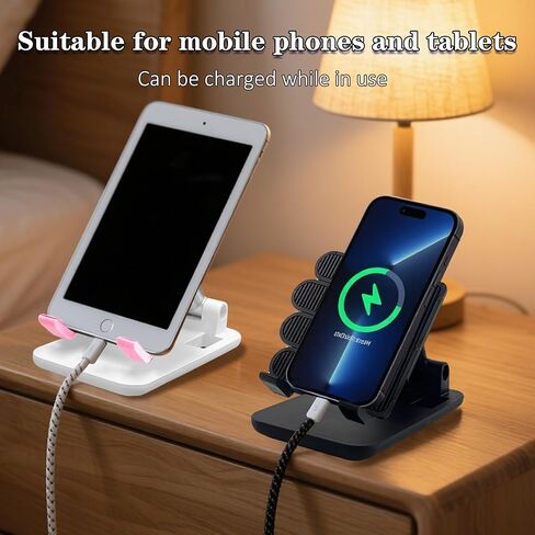 الإبهام لأعلى قابلة للطي للهاتف الخلوي للمكتب ، حامل الهاتف المضاد للزلزال قابل للتعديل متوافق مع جميع الهواتف المحمولة ، ملحقات سطح المكتب الإبداعية اللطيفة للمكتب/الصفحة الرئيسية ، 2 حزمة أسود & وردي in Kuwait