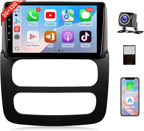 Naifay Android Car Radio for Dodge Ram 1500 2500 3500 2002 2003 2004 2005 Stereo, 9inch IPS Touch Screen for Dodge Ram Head Unit with Carplay Android Auto Bluetooth GPS WiFi SWC Camera in Saudi Arabia