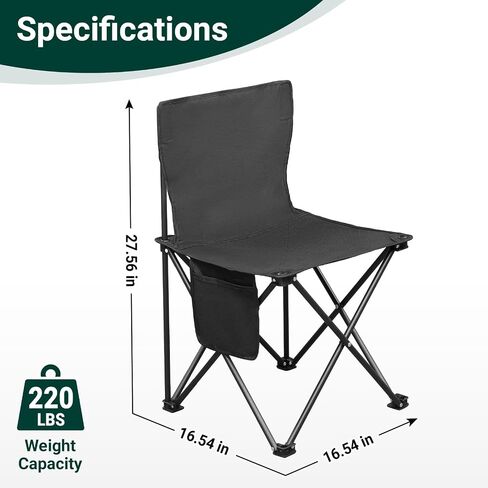 Outvita 4 Pack Folding Camping Chair, Ultra Lightweight Camping Chairs for Adults, Portable Lawn Chair with Carrying Bag for Fishing, Camping, Hiking, Picnic, Beach, Sports, 220 Lbs Weight Capacity in Kuwait