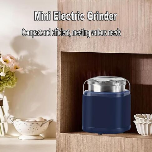 Electric Herb Grinder 200W Powerful Fast Grinding for Dry Spices Flower Buds with Brush, Easy On/Off One-Touch Push Button Powder Grinder Perfect For Herbs, Spices, Nuts, Grains and Coffee Beans in Kuwait