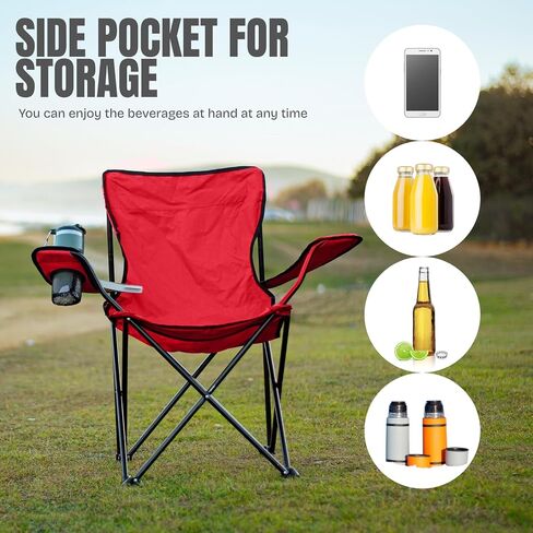 Outvita 4 Pack Folding Camping Chair, Ultra Lightweight Camping Chairs for Adults, Portable Lawn Chair with Carrying Bag for Fishing, Camping, Hiking, Picnic, Beach, Sports, 220 Lbs Weight Capacity in Kuwait