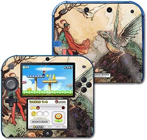 MightySkins Glossy Glitter Skin for Nintendo 2DS - Tale of A Dragon | Protective, Durable High-Gloss Glitter Finish | Easy to Apply, Remove, and Change Styles | Made in The USA in Saudi Arabia