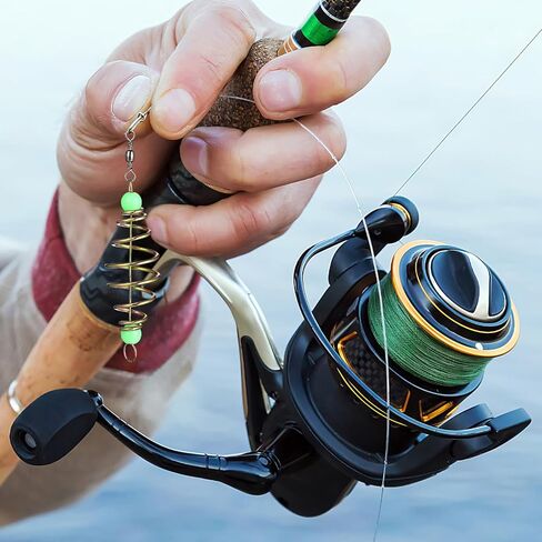48Pcs Fishing Bait, Cage Carbon Steel Spring Feeder Basket Holder, Coarse Lure Feeder Carp Lure Fish Accessories with Luminous in Saudi Arabia