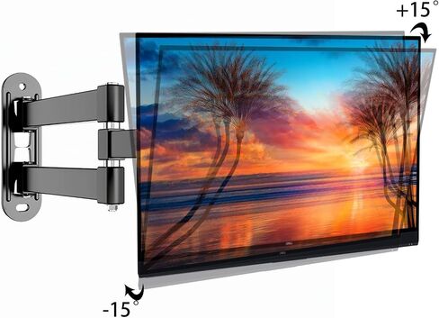 جهاز تلفزيون مراقب الحائط لمدة 14 إلى 27 "أجهزة تلفزيون وألواح مسطحة ، LED LCD يصل إلى 18 رطلاً ، Vesa 75x75mm إلى 100x100mm ، أسود in Saudi Arabia