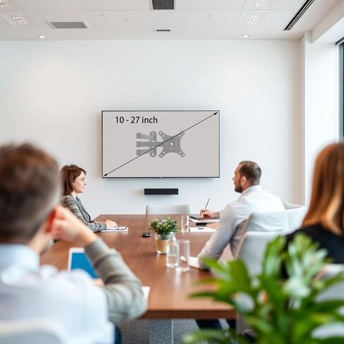 جهاز تلفزيون مراقب الحائط لمدة 14 إلى 27 "أجهزة تلفزيون وألواح مسطحة ، LED LCD يصل إلى 18 رطلاً ، Vesa 75x75mm إلى 100x100mm ، أسود in Saudi Arabia