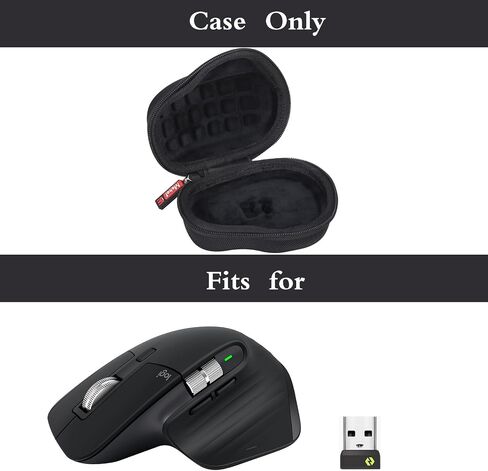 Mchoi Hard Portable Case Fits for Logitech MX Master 3 / Master 3S / MX Master 2S Wireless Mouse, Case Only, Black in Saudi Arabia