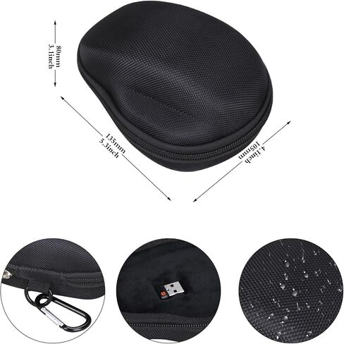 Mchoi Hard Portable Case Fits for Logitech MX Master 3 / Master 3S / MX Master 2S Wireless Mouse, Case Only, Black in Saudi Arabia