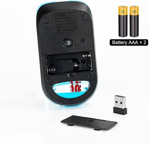 ماوس اللاسلكي لطيف الماء صامت صامت خفيف الوزن محمولة أكوا شفافة سائلة بصري فئران رجعية مع USB requver in Kuwait