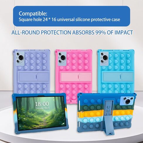10.1 inch Silicone Case for ROWT A10 Tablet，Soft and Lightweight Universal Protective Cover for aiprotablet C20e/Moderness MB1001/Callsky-Tab 10.1 inch Tablets(Black) in Saudi Arabia