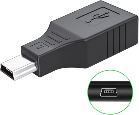 2 Pack USB 2.0 Type A Female to Mini USB 5-Pin-Pin-Pin Male/Female Adapter-نقل البيانات عالية السرعة وتوافقها مع الكاميرات والطابعات وأجهزة الصوت والمزيد in Kuwait