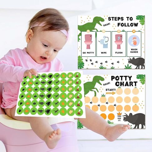 Sloth Potty Trainning Sticker Chart for Toddlers Boys Girls, 20 Potty Training Chart with 432 Stickers & 1 Routine Card - B04 in Kuwait