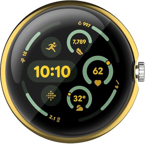 حالة واقي شاشة مطلي ناعمة TPU متوافقة مع Google Pixel Watch 3 (2024) 45 مم ، وتثبيت سهلة التثبيت خفيفة الوزن غلاف واقٍ شديد الراحة لمشاهدة البكسل 3. (الذهب ، ساعة بكسل 3 [45 ملم]) in Kuwait