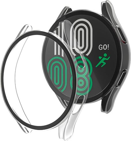 2 حزمة Galaxy Watch 4/5 شاشة واقي Case 40mm ، مضاد للوقاية من الزجاج المقسّر ، ودرع غلاف الوجه الصلب للكمام من Samsung Galaxy Watch4 Watch5 Women Men Sport (40 مم ، أخضر داكن) in Saudi Arabia
