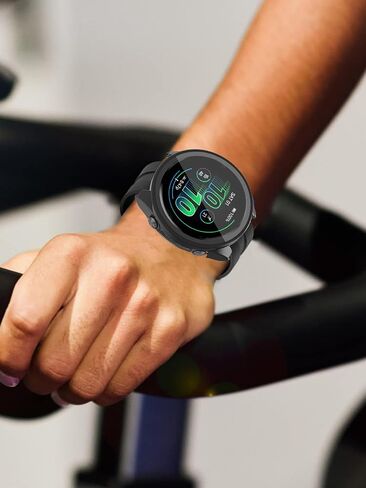 [2-pack] بالنسبة لـ Garmin Forerunner 570 42 مم ساعة ذكية مع واقي شاشة ، غطاء واقعي للكمبيوتر الشخصي المدمج في فيلم زجاجي 9 ساعات ، تغطية كاملة (أسود) in Saudi Arabia