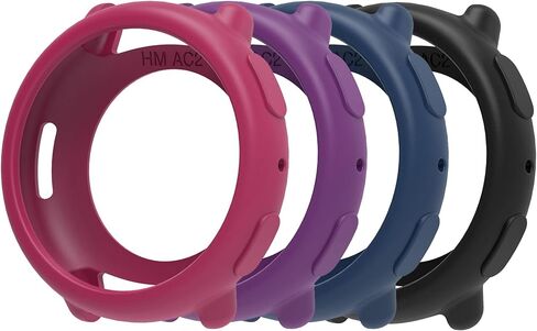 4Pack Silicone Watch Case Cover Compatible with Amazfit Active 2 Smartwatch Accessories Protection (Black,White,Red,Green) in Saudi Arabia