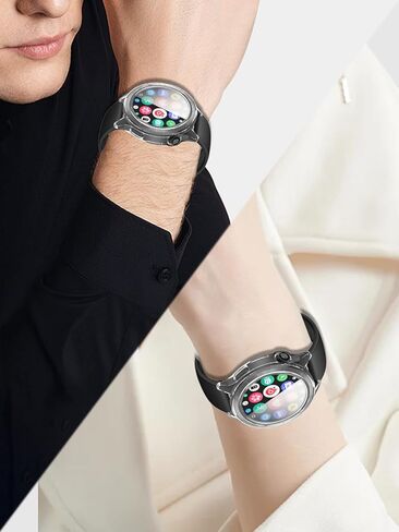 2Pack Case for Xiaomi Watch S4 ، واقي شاشة Noukaju Smart Watch ، وهو فيلم زجاجي مضمّن 9 ساعات ، كمبيوتر صلب ، سهلة التثبيت ، غطاء واقية لـ Xiaomi Smartwatch S4 (Black+Clear) in Saudi Arabia