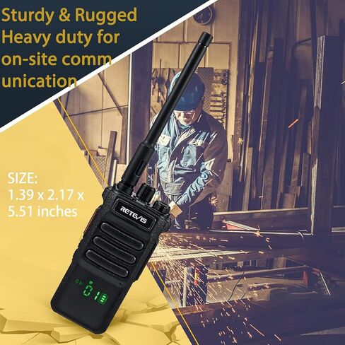 Retevis RT86 2 Way Radio(4 Pack) Bundle with Microphone(4 Pack), Long Range Walkie Talkies Adults with Shoulder Mic, Heavy Duty Two Way Radios Rechargeable, Handheld, High Power, 2600mAh in Saudi Arabia