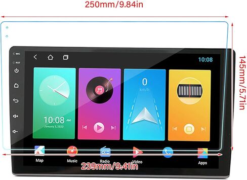 YOUTHINK Car Navigation Tempered Film Anti Glare Anti Fingerprint Screen Protector for Clearer Interface and Protection, Suitable for Android Large Screen Navigation (9 Inch) in Saudi Arabia