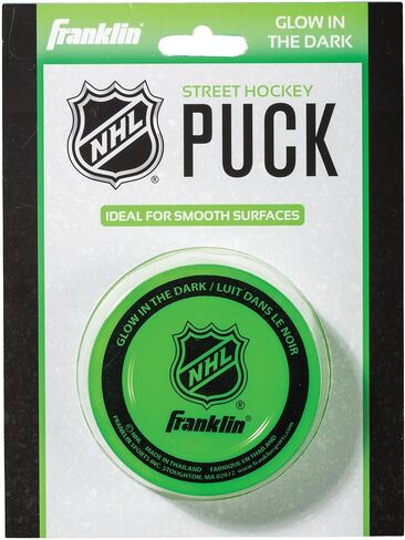 Franklin Sports NHL Street Hockey Puck - No Bounce Outdoor Street + Roller Hockey Puck - Official Size for Kids + Adult Games - 1 Pack in Saudi Arabia