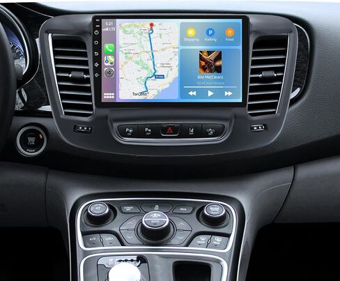 Stereo Double Din Car Stereo لـ Chrysler 200 200c 200s 2015-2019 W/Wireless Carplay & Android Auto ، 9 بوصة شاشة تعمل باللمس 2G+32G Android 14 وحدة استقبال Radio Car GPS Bluetooth WiFi AHD Camera in Kuwait