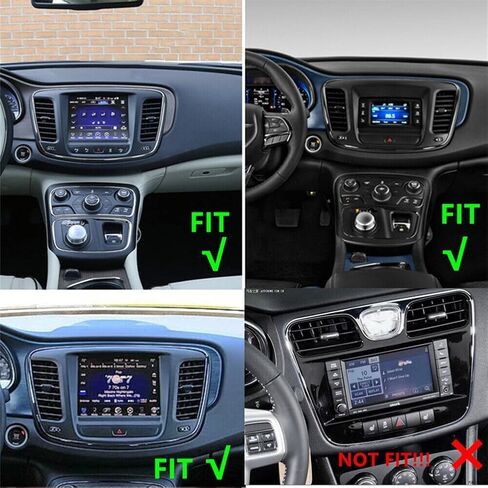 Stereo Double Din Car Stereo لـ Chrysler 200 200c 200s 2015-2019 W/Wireless Carplay & Android Auto ، 9 بوصة شاشة تعمل باللمس 2G+32G Android 14 وحدة استقبال Radio Car GPS Bluetooth WiFi AHD Camera in Kuwait