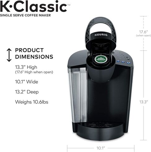 Keurig K-Classic Single-Serve Kup Pod Coffee Maker-K50-Black (متجدد) in Kuwait