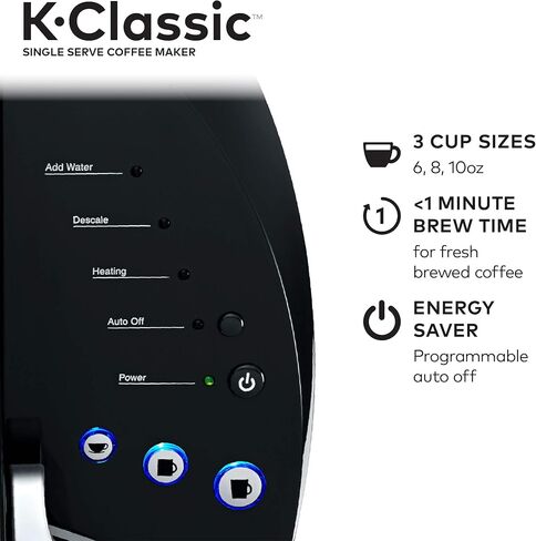 Keurig K-Classic Single-Serve Kup Pod Coffee Maker-K50-Black (متجدد) in Kuwait
