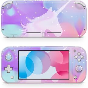 غلاف ZOOMHITSKINS متوافق مع Switch Lite، نمط Unicorn Galaxy Pastel Star، غلاف متين من الفينيل بطول 3M، خالٍ من الفقاعات، صنع في الولايات المتحدة الأمريكية in Kuwait