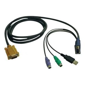 TRIPP Lite Eaton Series P778-015 15ft USB/PS2 VGA KVM Cable for B020-U08/U16 B022-U16 ، المقابس المحمية ، SPHD إلى HD15 USB PS2 in Kuwait