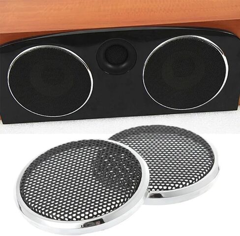 Flushbay 2PCS 3" Speaker Grill Covers, Round Speaker Grill Protective Cover Guard Protector, Speaker Decorative Circle,Car Speaker Subwoofer Horn Cover (3 inch) in Kuwait