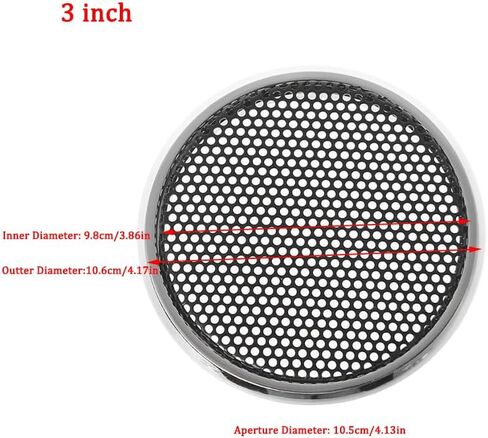 Flushbay 2PCS 3" Speaker Grill Covers, Round Speaker Grill Protective Cover Guard Protector, Speaker Decorative Circle,Car Speaker Subwoofer Horn Cover (3 inch) in Kuwait