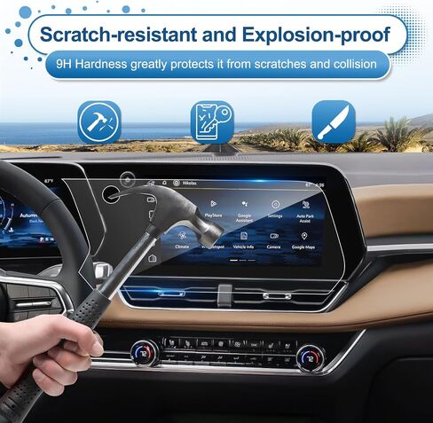 (2Pack) 2025 2026 2027 Chevy Equinox Screen Protector for Chevy Equinox (11.3In Navi+11In Dash) (LT/RS/ACTIV), 9H Tempered Glass Fingerprint&Scratch-Resistant 2026 Chevy Equinox Accessories in Kuwait