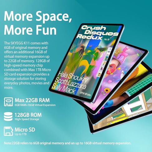 2025 تم ترقية Android 15 Tablet 10.1 بوصة أوكتورا لأجهزة أوكتورا مع الماوس لوحة المفاتيح ، 22 جيجابايت+128 جيجابايت+1 تيرابايت ، بطارية كبيرة 8000 مللي أمبير ، و 1280 × 800 شاشة لمس in Kuwait