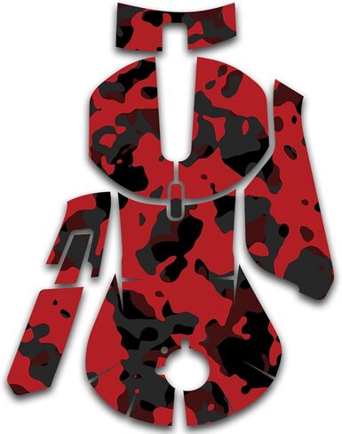 Maysyskins Skin متوافق مع فولاذ المنافسة 5 ألعاب الماوس - Red Modern Camo | غلاف الالتفاف الواقي ، الدائم ، والفريد من نوعه | من السهل تطبيق وتغيير الأنماط | صنع في الولايات المتحدة in Saudi Arabia