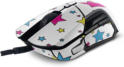 Mayyskins Skin متوافق مع منافسة Steelseries 5 ألعاب الماوس - Smiley Stars | غلاف الالتفاف الواقي ، الدائم ، والفريد من نوعه | من السهل تطبيق الأنماط وإزالتها وتغييرها | صنع في الولايات المتحدة in Saudi Arabia