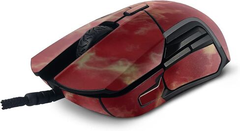 Mayyskins Skin متوافق مع Steelseries منافسة 5 ألعاب الماوس - قرمزي رخام | غلاف الالتفاف الواقي ، الدائم ، والفريد من نوعه | من السهل تطبيق الأنماط وإزالتها وتغييرها | صنع في الولايات المتحدة in Saudi Arabia